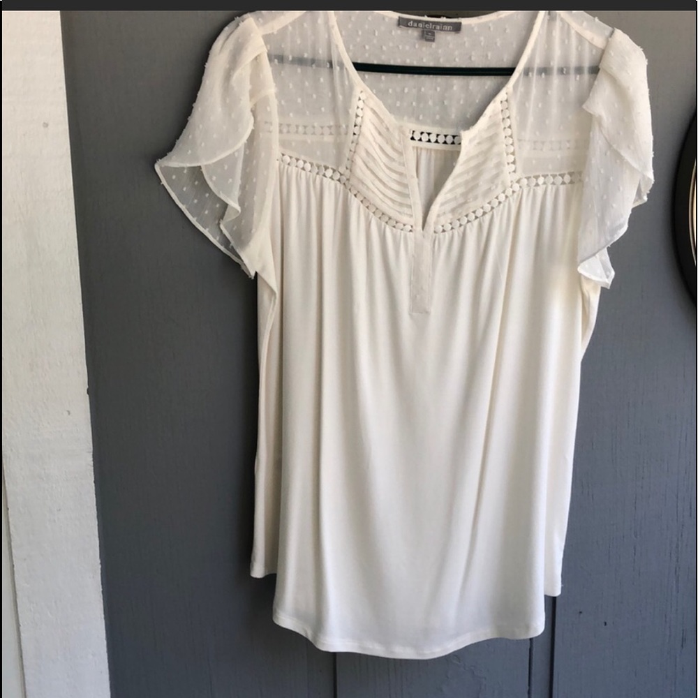 Daniel Rainn Ivory Blouse Size Medium
